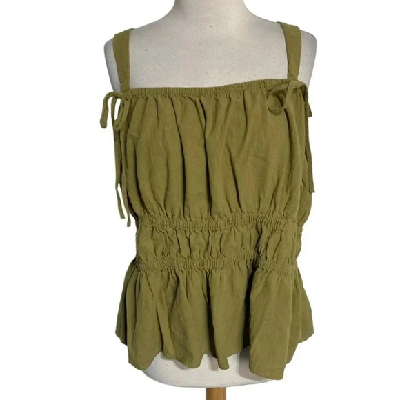 Universal Thread 1X plus size green cotton boho top - Picture 1 of 6